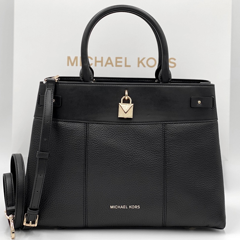 MICHAEL KORS GRAMERCY LARGE SATCHEL BLACK